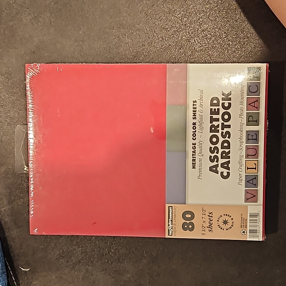 NIP 5.5" x 7.5" Assorted cardstock